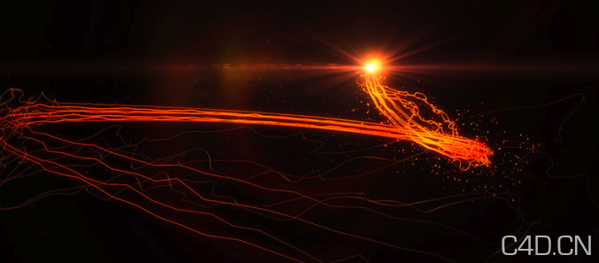 c4d光线拖尾抖动（阿辉教程-附工程文件）