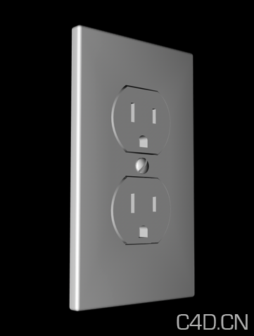C4D插座模型 Wall socket - C4D之家 - Snip20121126_25.png