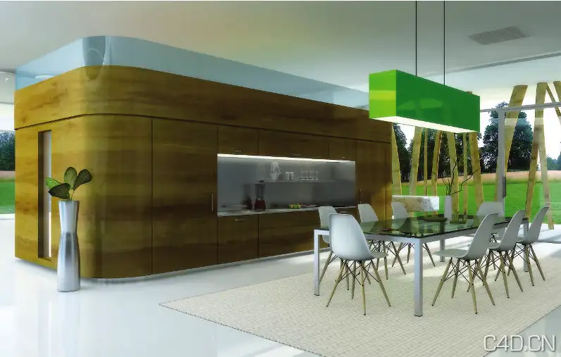 C4D室内环境Villa Teo lhabitat du future - jb Pontecorvo 2010