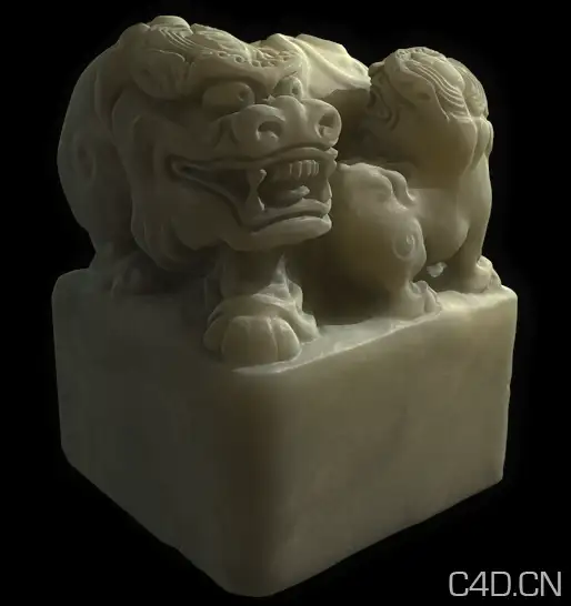 C4D R14预置模型：玉狮 Lion - C4D之家 - Snip20121216_10.png