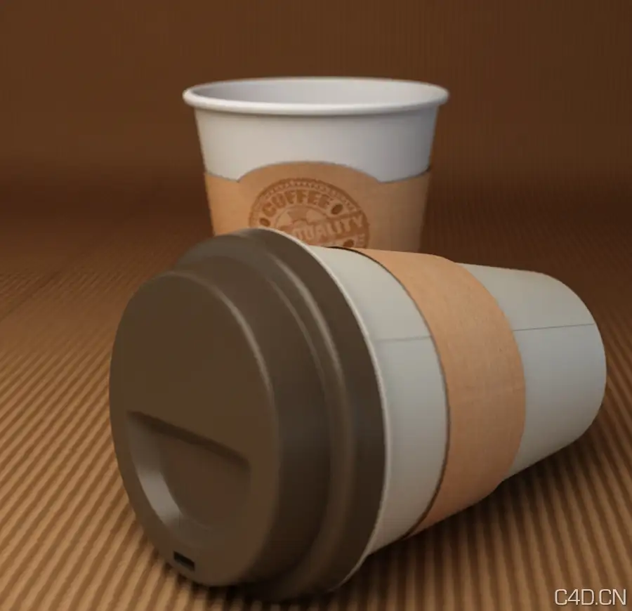 咖啡杯模型 Coffee cup - C4D之家 - paper.jpeg