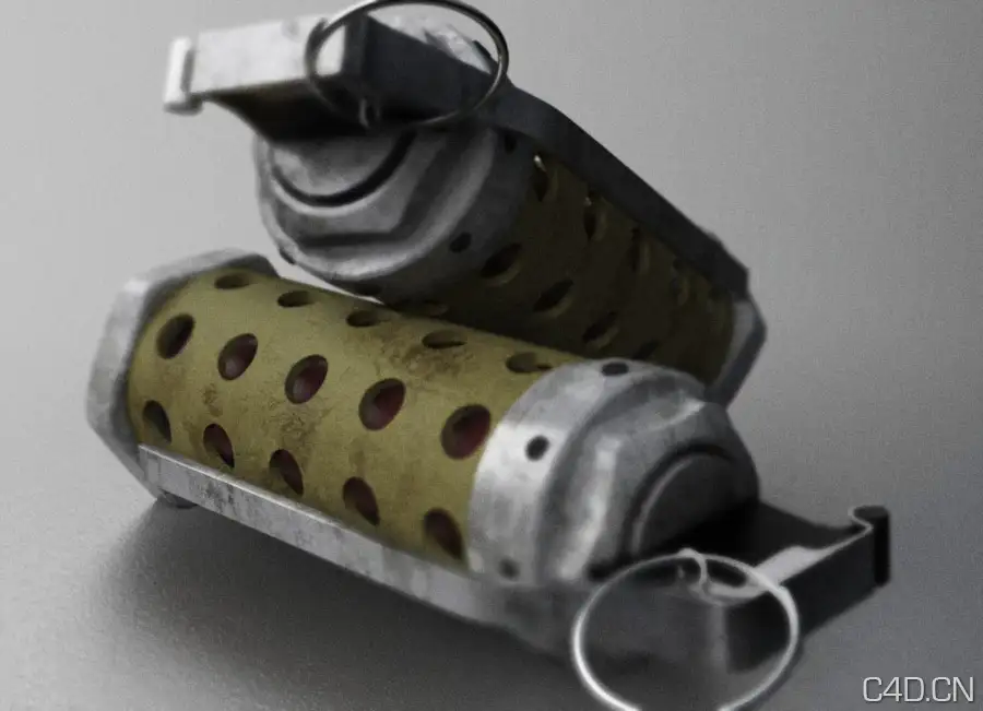 C4D国外现代手榴弹模型 grenade model. - C4D之家 - grenade01.jpeg