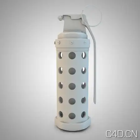 C4D国外现代手榴弹模型 grenade model.