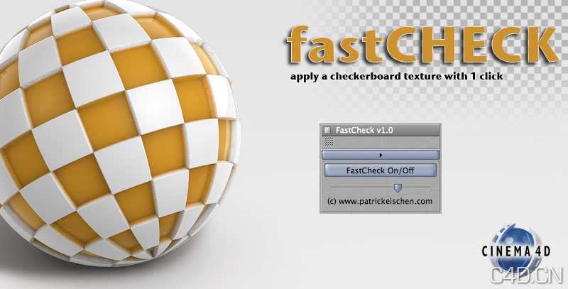 C4D棋盘格插件：FastCheck for Cinema 4D