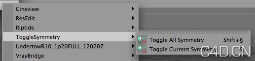 C4D对称插件：Toggle Symmetry for Cinema 4D