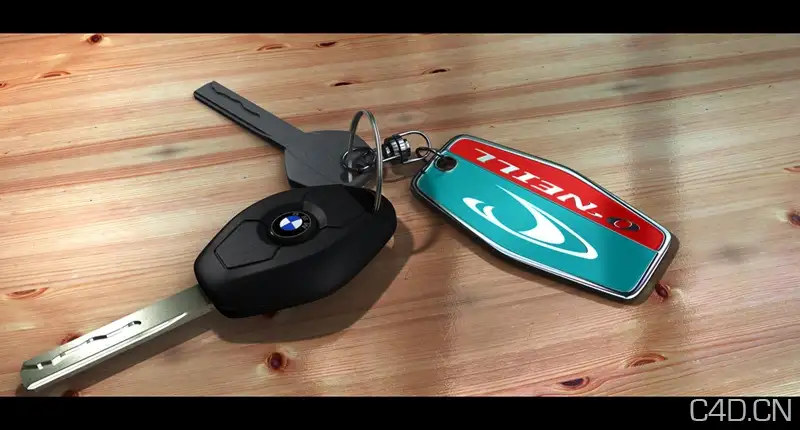 C4D钥匙串渲染：Bunch of Keys