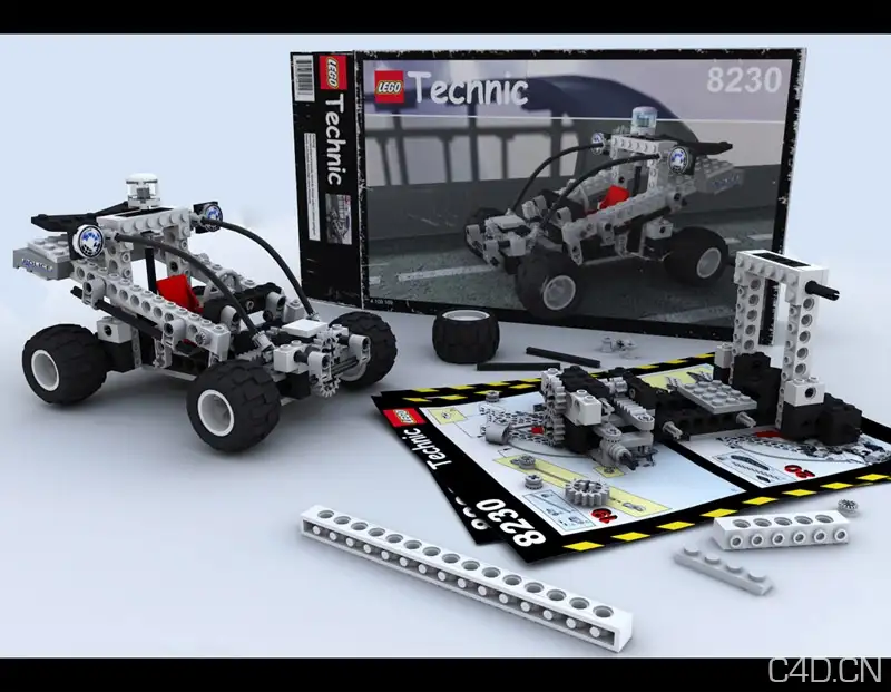 C4D工业车辆渲染：Lego Buggy - C4D之家 - LegoBuggy.jpeg