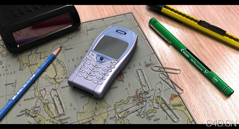 C4D手机渲染作品：索尼爱立信T68i