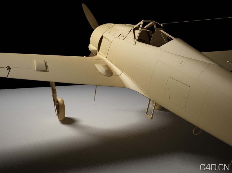 C4D战斗机：Focke Wulf 190 A8 - C4D之家 - FW190a8_01.jpeg