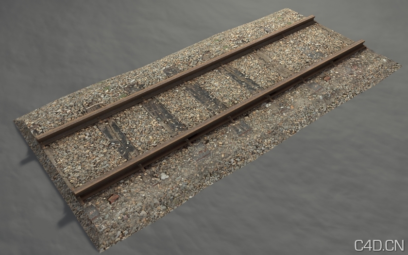 铁路设施：轨道/铁轨3D模型 rails - C4D之家 - rails01.jpg