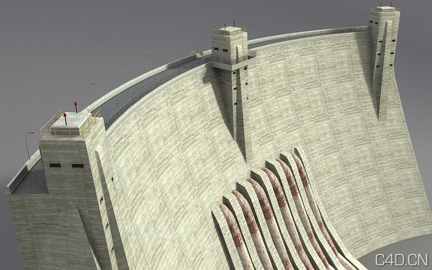 工业设施5-02：拦水坝、水闸、蓄水坝、泄洪闸3D模型 - C4D之家 - building_2.jpg