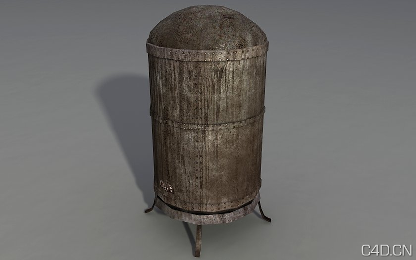 工业设施5-09：工厂锈铁储存罐/油罐/化学储罐3D模型 - C4D之家 - Environmet_1.jpg