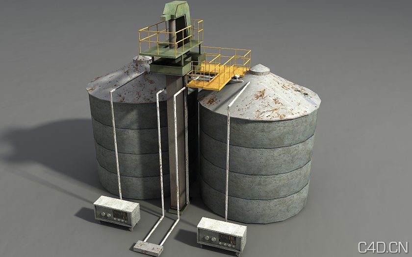 工业设施5-16：储油罐/化学储罐3D模型 - C4D之家 - Environmet_8.jpg