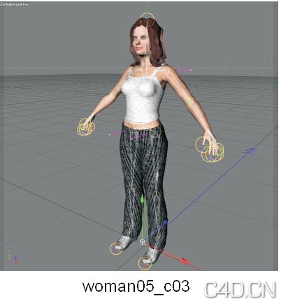人物绑定模型-D3D-30