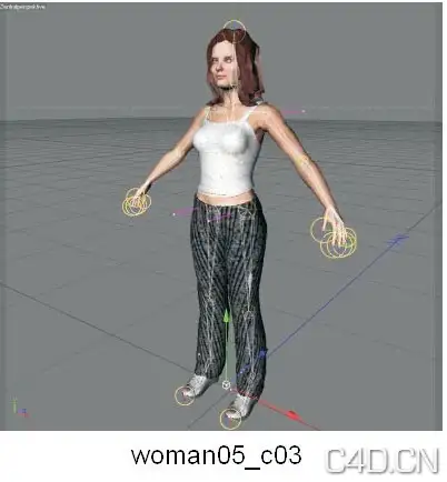 人物绑定模型-D3D-30