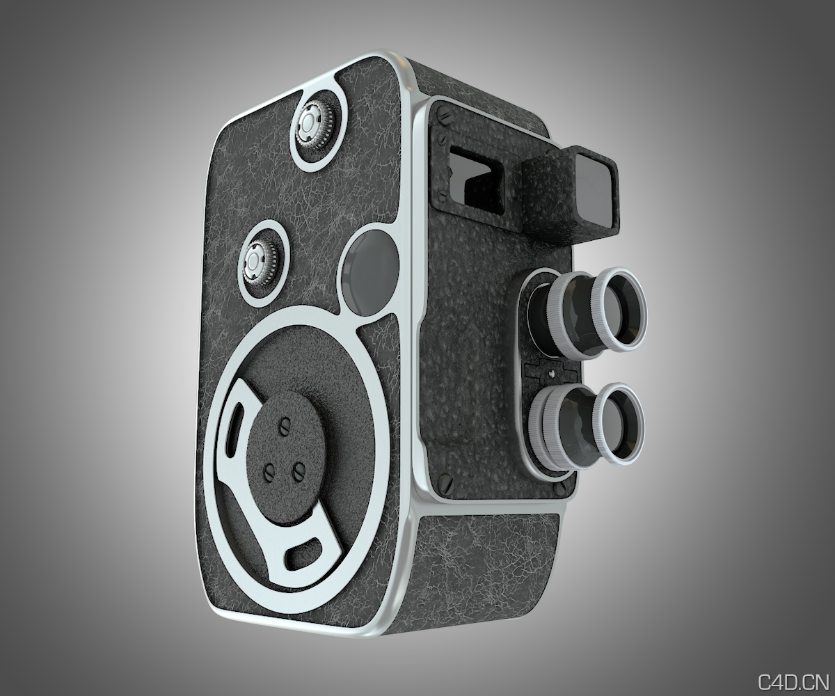 C4D复古式相机 老式相机模型 Guga Abramishvili Vintage Camera