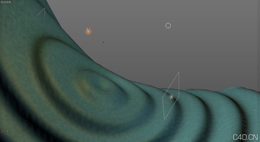 C4D变形动画：Surface Deformer Worm