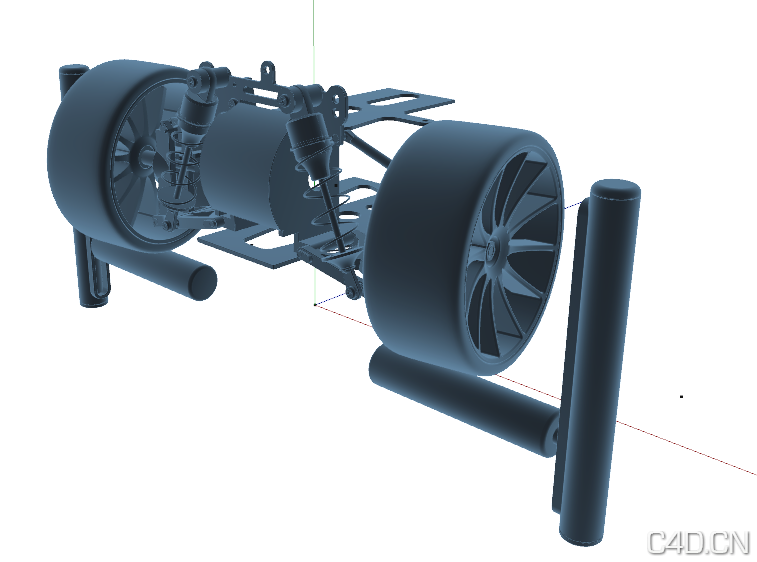 C4D预设：XPresso表达式 汽车运动模拟 adjusted-scale
