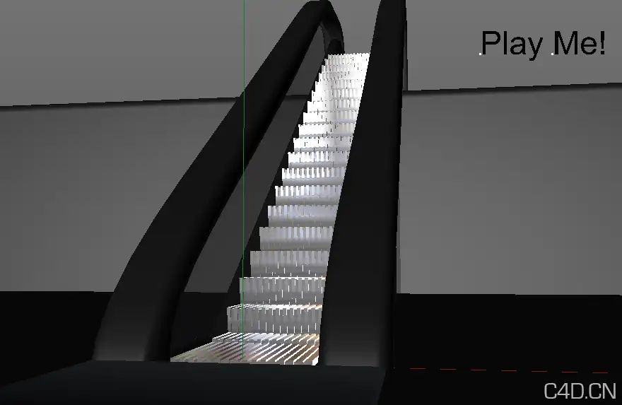 C4D预设：运行中的电梯 Escalator (C4D Studio and Broadcast only)