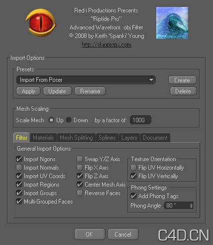 Riptide Pro 2.5 For Cinema 4D OBJ序列导入导出插件 - C4D之家 - riptidepro.jpeg