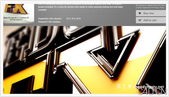 C4D文字倒角预设-Text Edge FX v1.4
