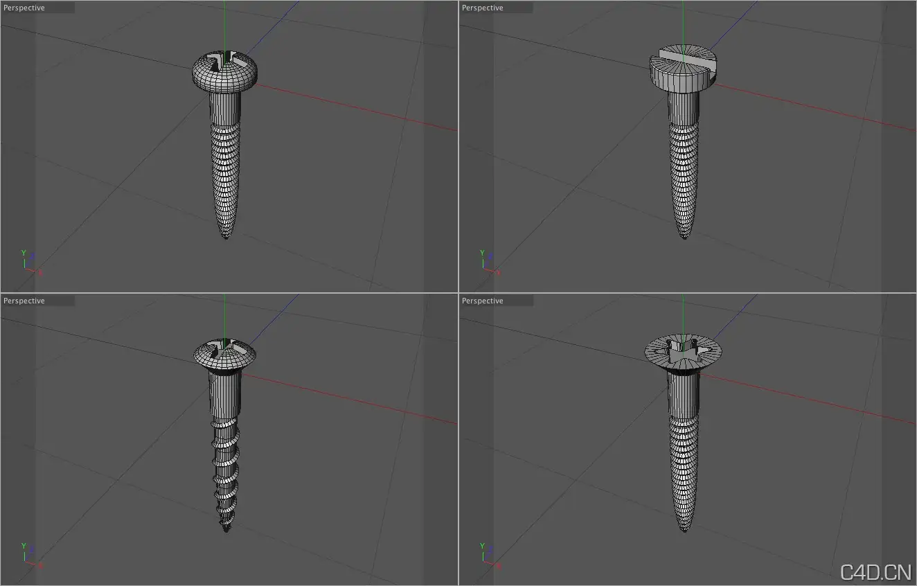 freeC4D螺丝钉生成预设 - C4D之家 - r.jpeg