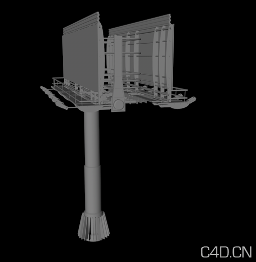 户外广告牌3D模型 擎天柱灯箱模型 - C4D之家 - Snip20130517_1.png