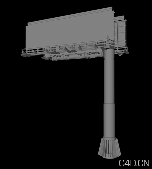户外广告牌3D模型 擎天柱灯箱模型 - C4D之家 - Snip20130517_2.png