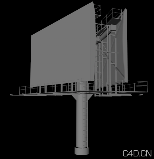 户外大型广告牌3D模型 双面广告牌模型 - C4D之家 - Snip20130517_3.png