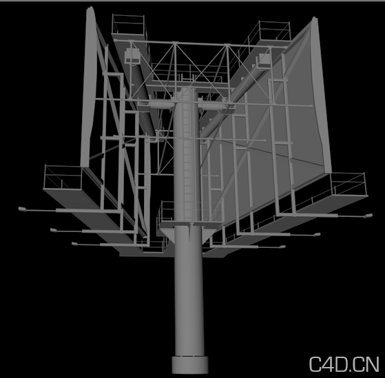户外大型广告牌3D模型 双面广告牌模型 - C4D之家 - Snip20130517_4.png
