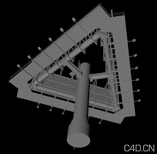 大型户外广告牌三维模型 三面广告牌模型 擎天柱灯箱 - C4D之家 - Snip20130517_7.png