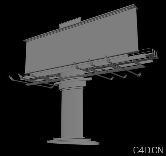 大型户外灯箱 擎天柱广告牌3D模型 - C4D之家 - Snip20130517_9.png