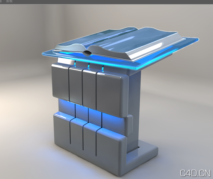 电子翻书3D模型 空中翻书3D模型 Electronic open book - C4D之家 - Snip20130524_1.png