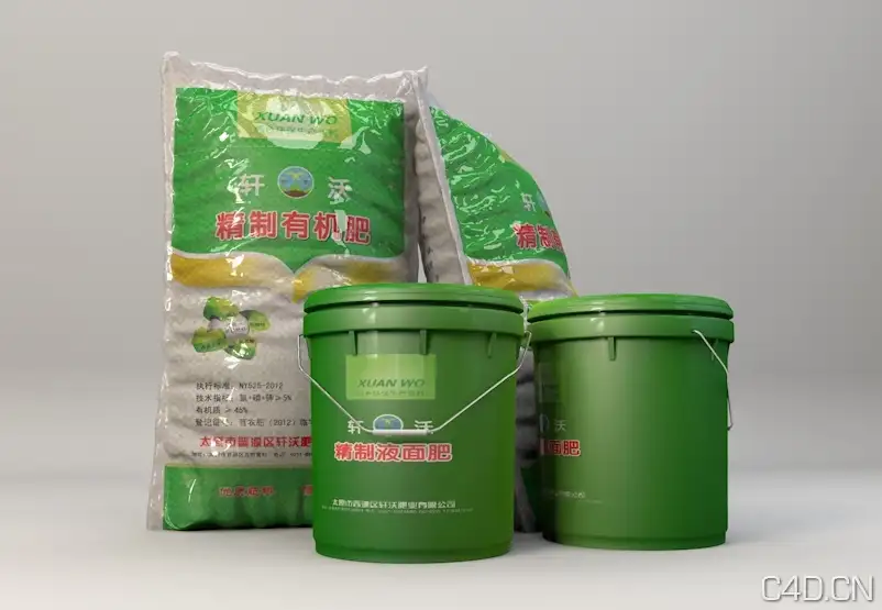 编织袋3D模型 塑料桶3D模型 化肥袋 Woven/Plastic bucket - C4D之家 - D3E2255E-FA5E-47B4-A750-DD83B167886E.jpeg