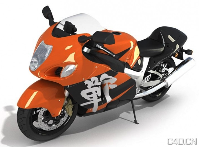 时尚动感摩托车3D模型 Motorcycle - C4D之家 - Snip20130602_3.png