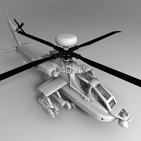 直升机模型Helicopter Apache 3d - C4D之家 - AH-64 Apache 02.jpg