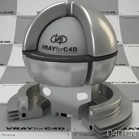 vray for c4d材质：Sterling Silver