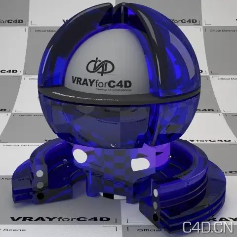 vray for c4d材质： Dark Blue Glass by Laurent A - C4D之家 - dark-blue-glass-laurent-956.jpg