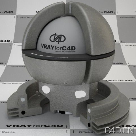 vray for c4d材质：Cast Iron
