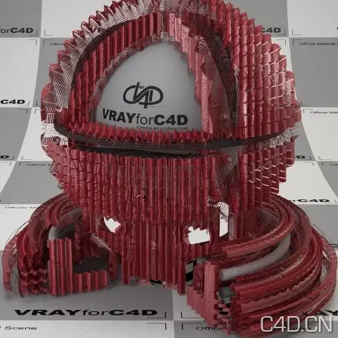 vray for c4d材质：Corrugated Metal [Red] - C4D之家 - corrugated-metal-red-550.jpg