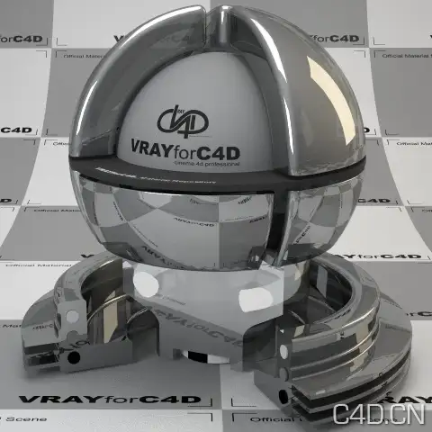 vray for c4d材质：Glass with mirrored coating silver 001 - C4D之家 - glass-mirrored-coating-silver-001-447.jpg