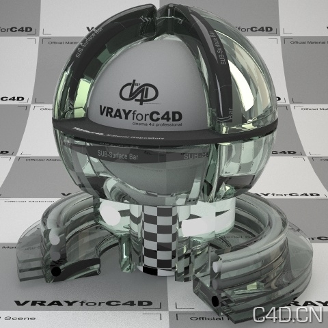 vray for c4d材质：Full Physical Glas SSS