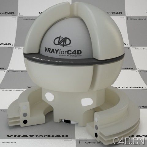 vray for c4d材质：White Satin SSS Plastic
