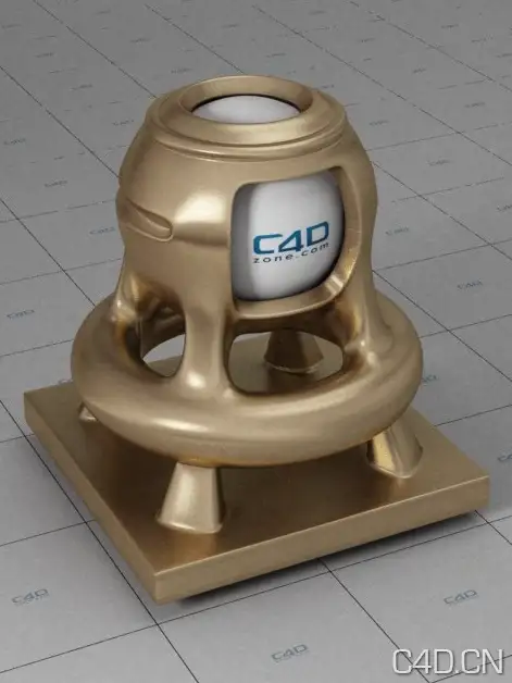 C4D VRAY材质：Ottone Satinato