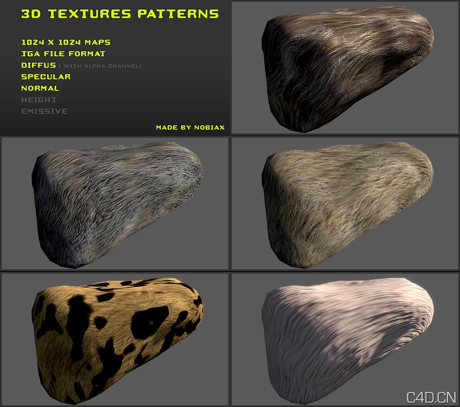 三维材质贴图：Free 3D textures pack 18 - C4D之家 - free_3d_textures_pack_18_by_nobiax-d4du9za.jpg