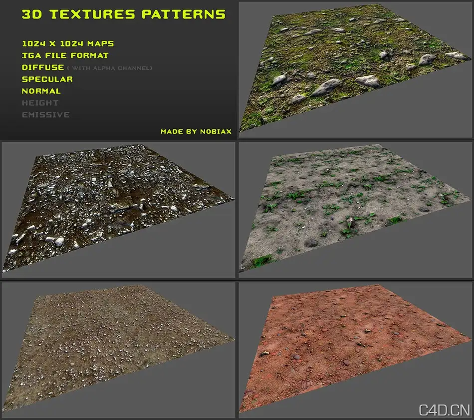 地面材质三维贴图：Free 3D textures pack 20 - C4D之家 - free_3d_textures_pack_20_by_nobiax-d4ewzs8.jpg