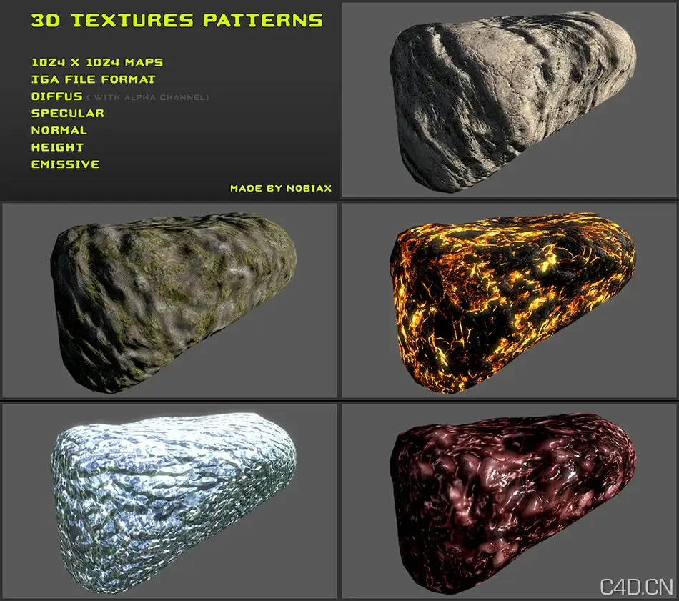 石头材质三维贴图：Free 3D textures pack 15 - C4D之家 - free_3d_textures_pack_15_by_nobiax-d41osnf.jpg