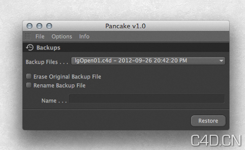 C4D脚本：Pancake v.1.0 - C4D之家 - Snip20130728_4.png