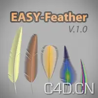 C4D脚本：EASY Feather v.1 - C4D之家 - EASY_Feather_200x200.jpeg