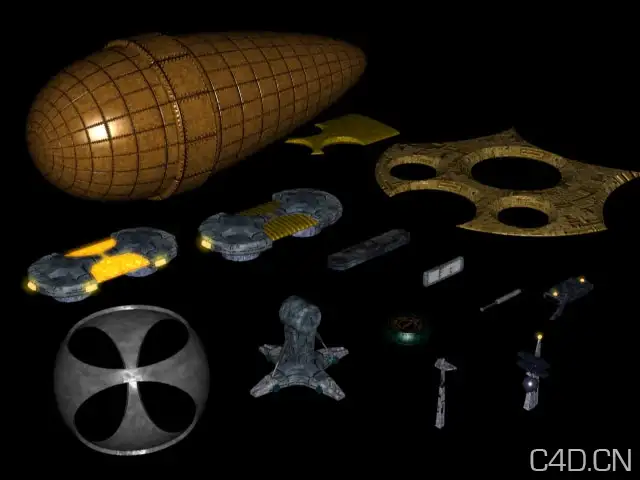 卫星、飞船模型组件合集 Parts - C4D之家 - Application_Set1.jpg
